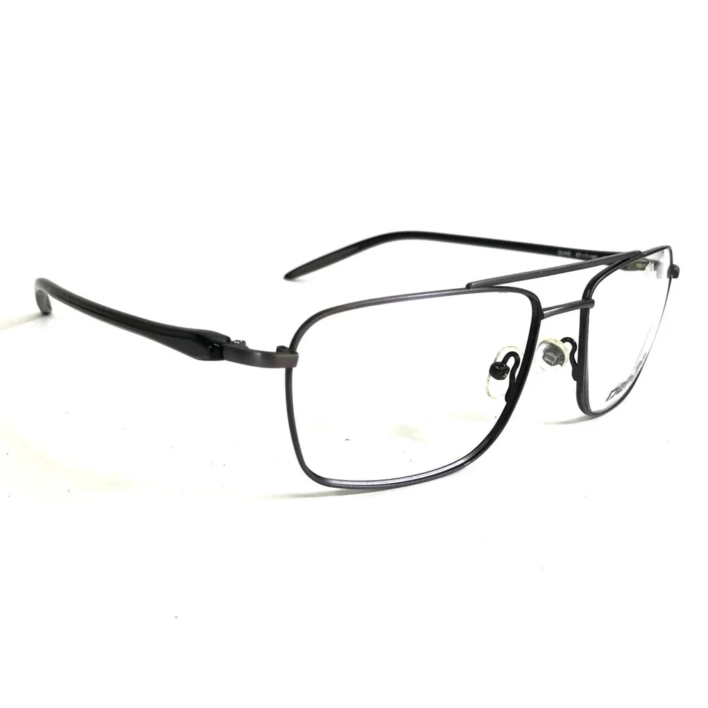 Denali Eyeglasses Frames DUNE PEWTER Gray Black Pilot Wire Rim 57-17-140